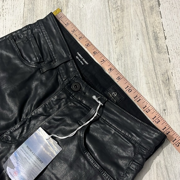AG Adriano Goldschmied Farrah High Rise Skinny Faux Leather Pants Size 29 NWT - Picture 13 of 16